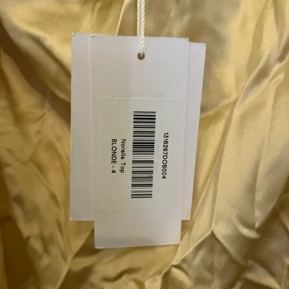 New Reformation Norella Top in Blonde Silk | 4 - Picture 9 of 10